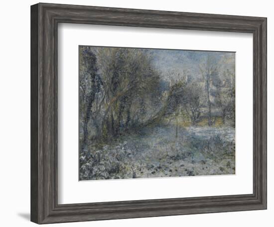 Snow-Covered Landscape, 1870-1875-Pierre-Auguste Renoir-Framed Giclee Print