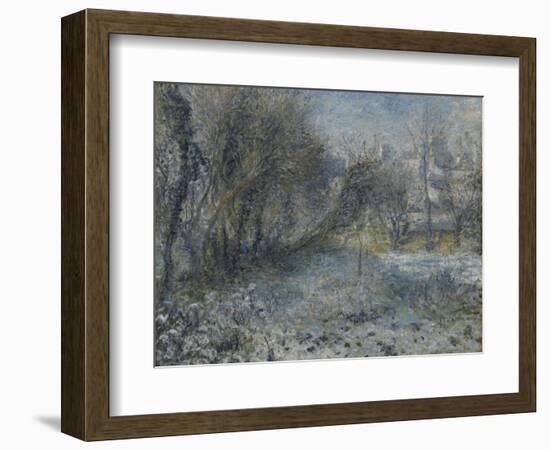 Snow-Covered Landscape, 1870-1875-Pierre-Auguste Renoir-Framed Giclee Print