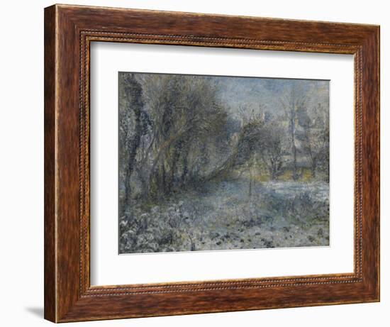 Snow-Covered Landscape, 1870-1875-Pierre-Auguste Renoir-Framed Giclee Print