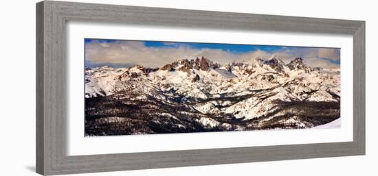 Snow Covered Landscape, Mammoth Lakes, Mono County, California, USA-null-Framed Photographic Print