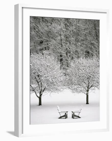 Snow covered landscape-Scott Barrow-Framed Photographic Print