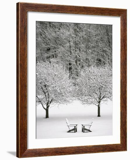 Snow covered landscape-Scott Barrow-Framed Photographic Print