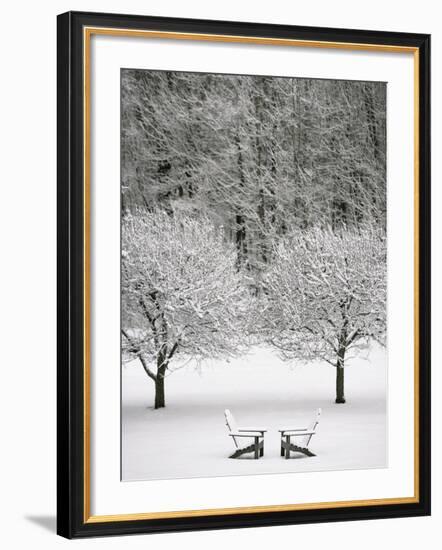 Snow covered landscape-Scott Barrow-Framed Photographic Print