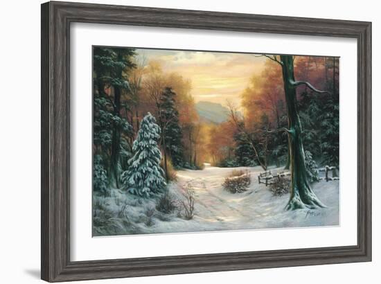 Snow Covered Morning-Egidio Antonaccio-Framed Art Print