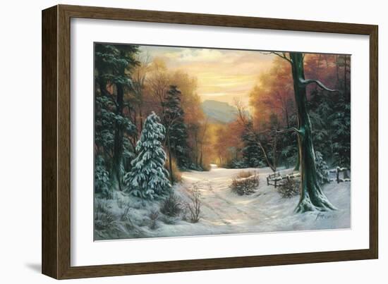 Snow Covered Morning-Egidio Antonaccio-Framed Art Print