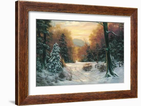 Snow Covered Morning-Egidio Antonaccio-Framed Art Print