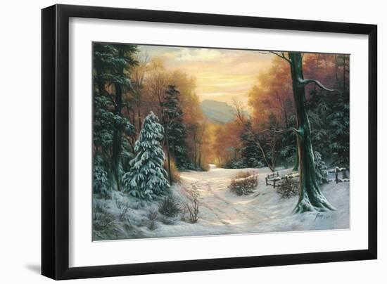 Snow Covered Morning-Egidio Antonaccio-Framed Art Print