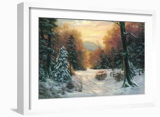 Snow Covered Morning-Egidio Antonaccio-Framed Art Print