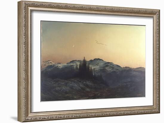 Snow-covered Mountain in Stormy Night, 1879-Gustave Doré-Framed Giclee Print