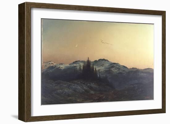 Snow-covered Mountain in Stormy Night, 1879-Gustave Doré-Framed Giclee Print