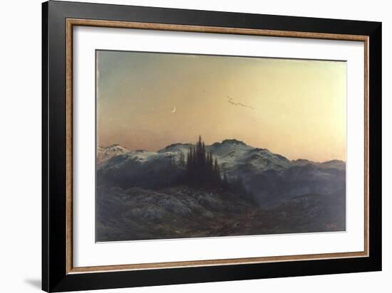 Snow-covered Mountain in Stormy Night, 1879-Gustave Doré-Framed Giclee Print