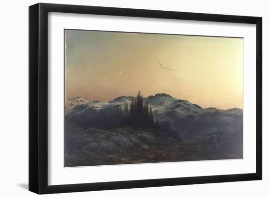 Snow-covered Mountain in Stormy Night, 1879-Gustave Doré-Framed Giclee Print