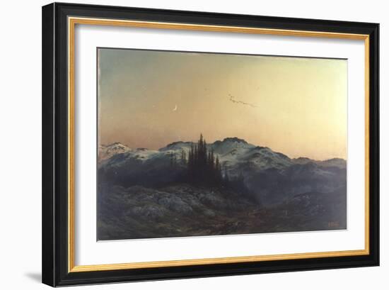 Snow-covered Mountain in Stormy Night, 1879-Gustave Doré-Framed Giclee Print