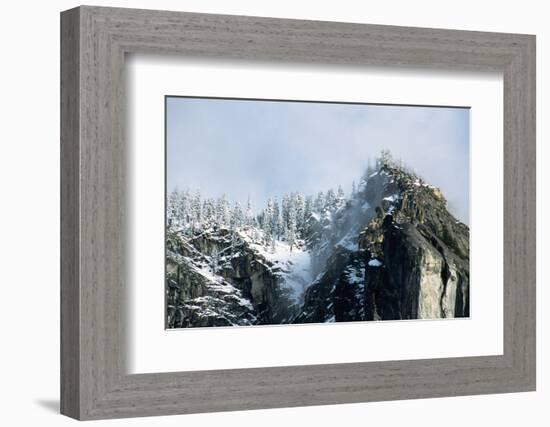 Snow-Covered Mountain near Yosemite Valley-George D Lepp-Framed Photographic Print