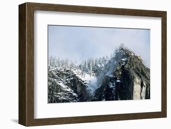 Snow-Covered Mountain near Yosemite Valley-George D Lepp-Framed Photographic Print