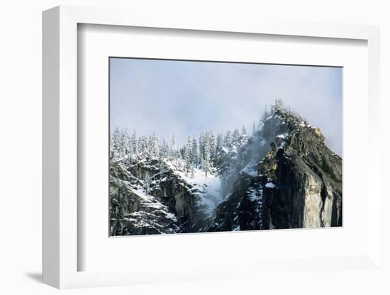 Snow-Covered Mountain near Yosemite Valley-George D Lepp-Framed Photographic Print