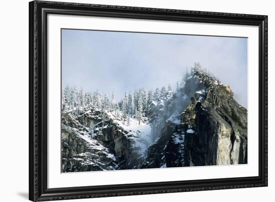 Snow-Covered Mountain near Yosemite Valley-George D Lepp-Framed Photographic Print