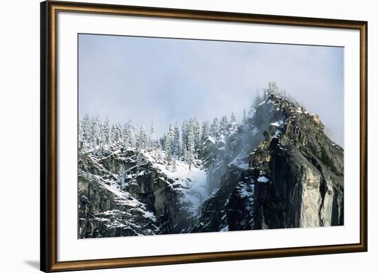 Snow-Covered Mountain near Yosemite Valley-George D Lepp-Framed Photographic Print