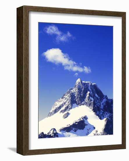 Snow Covered Mountain Peak-Robert Landau-Framed Photographic Print