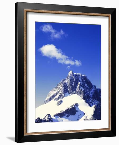 Snow Covered Mountain Peak-Robert Landau-Framed Photographic Print