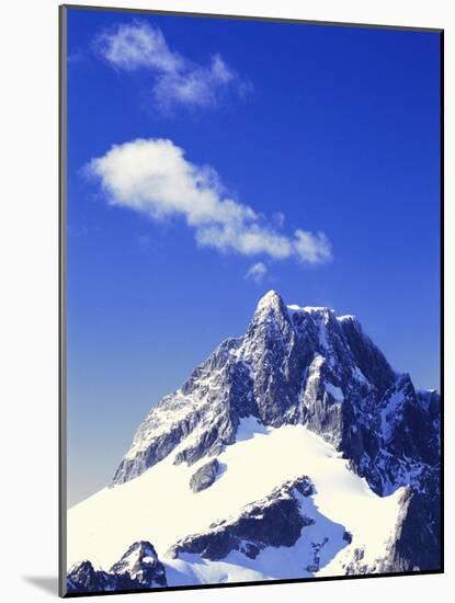 Snow Covered Mountain Peak-Robert Landau-Mounted Photographic Print