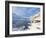 Snow Covered Mountains, Boathouse and Moorings in Norwegian Fjord Village of Ersfjord, Kvaloya Isla-Neale Clark-Framed Photographic Print