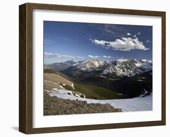 Snow-Covered Mountains in the Spring from Trail Ridge Road, Rocky Mountain National Park, Colorado-James Hager-Framed Photographic Print