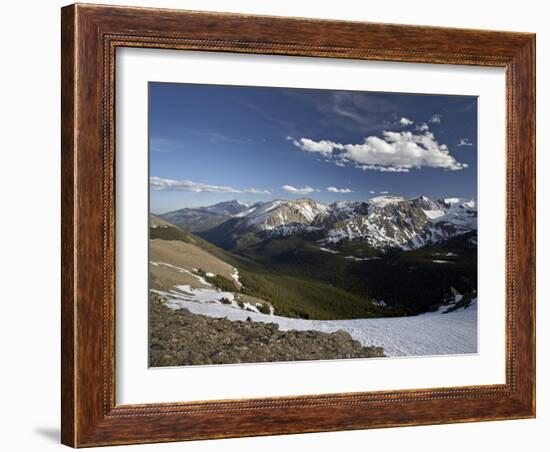 Snow-Covered Mountains in the Spring from Trail Ridge Road, Rocky Mountain National Park, Colorado-James Hager-Framed Photographic Print