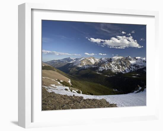 Snow-Covered Mountains in the Spring from Trail Ridge Road, Rocky Mountain National Park, Colorado-James Hager-Framed Photographic Print