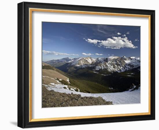 Snow-Covered Mountains in the Spring from Trail Ridge Road, Rocky Mountain National Park, Colorado-James Hager-Framed Photographic Print