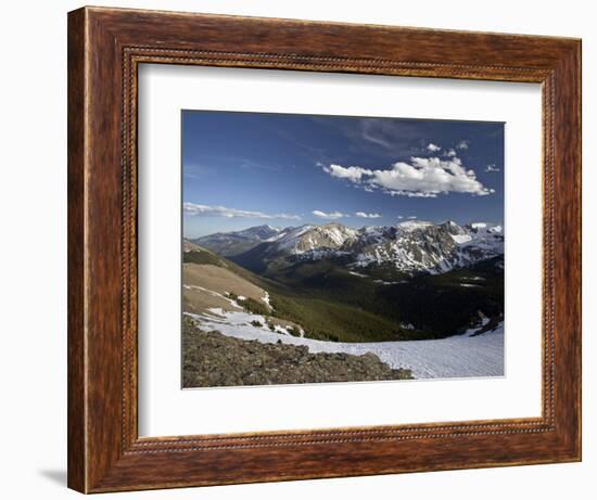 Snow-Covered Mountains in the Spring from Trail Ridge Road, Rocky Mountain National Park, Colorado-James Hager-Framed Photographic Print