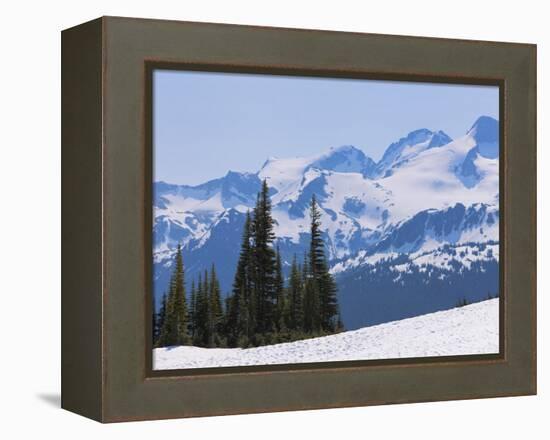 Snow Covered Mountains Near Whistler, British Columbia, Canada, North America-Martin Child-Framed Premier Image Canvas