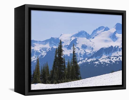 Snow Covered Mountains Near Whistler, British Columbia, Canada, North America-Martin Child-Framed Premier Image Canvas