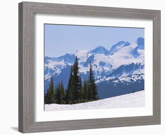 Snow Covered Mountains Near Whistler, British Columbia, Canada, North America-Martin Child-Framed Photographic Print