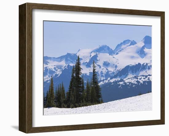 Snow Covered Mountains Near Whistler, British Columbia, Canada, North America-Martin Child-Framed Photographic Print