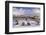 Snow covered Nine Maidens cairn circle on Belstone Common, Dartmoor, Devon, England. Winter (Januar-Adam Burton-Framed Photographic Print