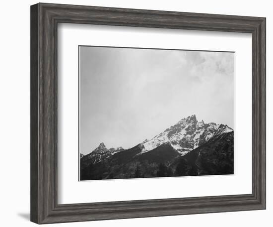 Snow Covered Peak "In [Grand] Teton National Park" Wyoming, Geology, Geological. 1933-1942-Ansel Adams-Framed Art Print