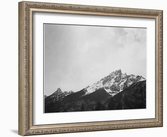 Snow Covered Peak "In [Grand] Teton National Park" Wyoming, Geology, Geological. 1933-1942-Ansel Adams-Framed Art Print