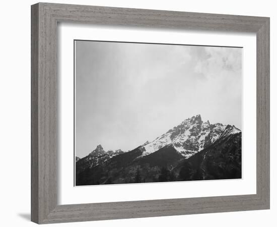 Snow Covered Peak "In [Grand] Teton National Park" Wyoming, Geology, Geological. 1933-1942-Ansel Adams-Framed Art Print