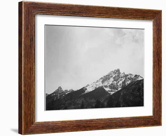 Snow Covered Peak "In [Grand] Teton National Park" Wyoming, Geology, Geological. 1933-1942-Ansel Adams-Framed Art Print