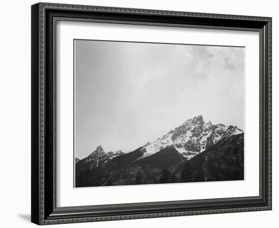 Snow Covered Peak "In [Grand] Teton National Park" Wyoming, Geology, Geological. 1933-1942-Ansel Adams-Framed Art Print