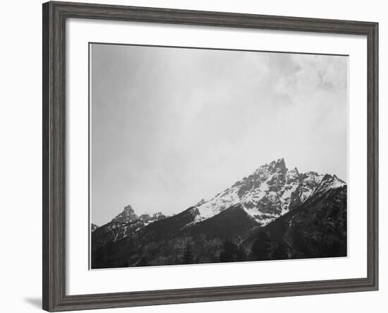 Snow Covered Peak "In [Grand] Teton National Park" Wyoming, Geology, Geological. 1933-1942-Ansel Adams-Framed Art Print