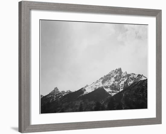 Snow Covered Peak "In [Grand] Teton National Park" Wyoming, Geology, Geological. 1933-1942-Ansel Adams-Framed Art Print