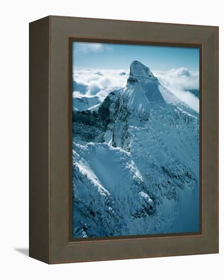 Snow-Covered Peak in the Rocky Mountains-Lowell Georgia-Framed Premier Image Canvas