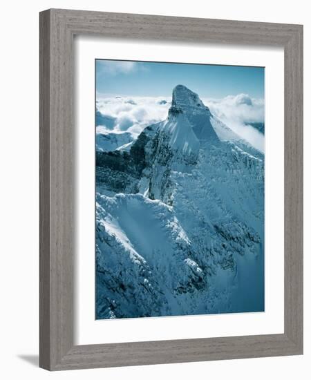 Snow-Covered Peak in the Rocky Mountains-Lowell Georgia-Framed Photographic Print