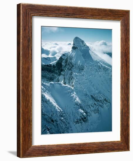 Snow-Covered Peak in the Rocky Mountains-Lowell Georgia-Framed Photographic Print