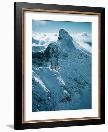 Snow-Covered Peak in the Rocky Mountains-Lowell Georgia-Framed Photographic Print