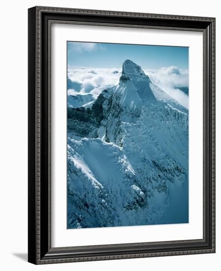 Snow-Covered Peak in the Rocky Mountains-Lowell Georgia-Framed Photographic Print