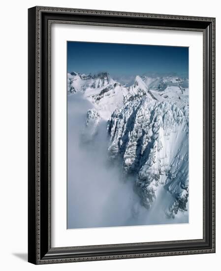 Snow-Covered Rugged Mountain Ridges-Lowell Georgia-Framed Photographic Print