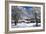 Snow Covered Trees at Riverside-George Oze-Framed Photographic Print